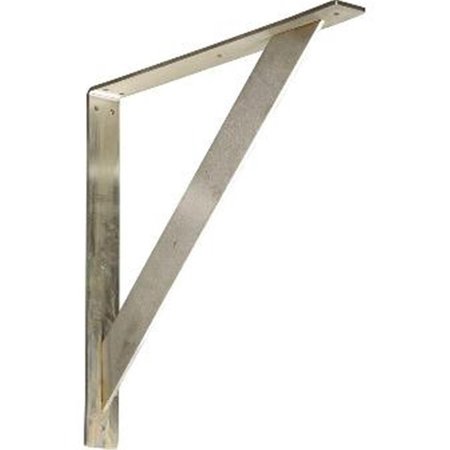 DWELLINGDESIGNS 2 in. W x 18 in. D x 18 in. H Traditional Bracket, Stainless Steel DW2572464